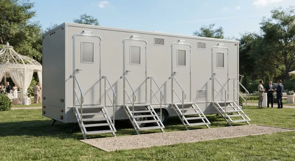 4 Stall Restroom Trailer in Lawrence, KS